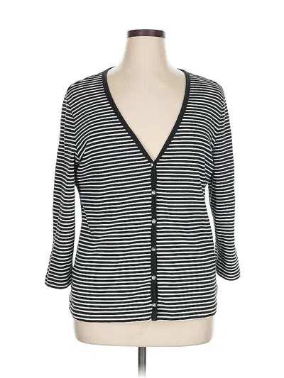 Pre-owned Chico's Cardigan Sweater In Black