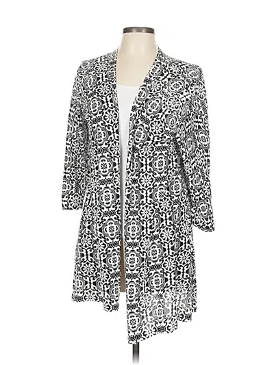 Pre-owned Chico's Cardigan Sweater In Black