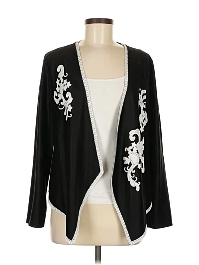 Pre-owned Chico's Cardigan Sweater In Black