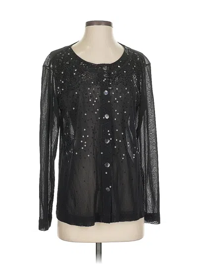 Pre-owned Chico's Cardigan Sweater In Black