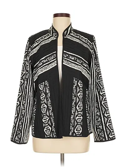 Pre-owned Chico's Cardigan Sweater In Black