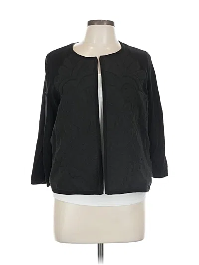 Pre-owned Chico's Cardigan Sweater In Black