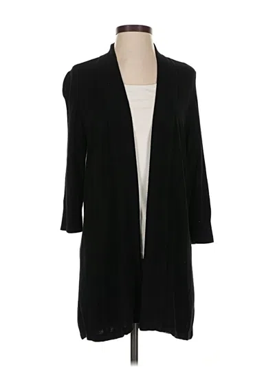 Pre-owned Chico's Cardigan Sweater In Black