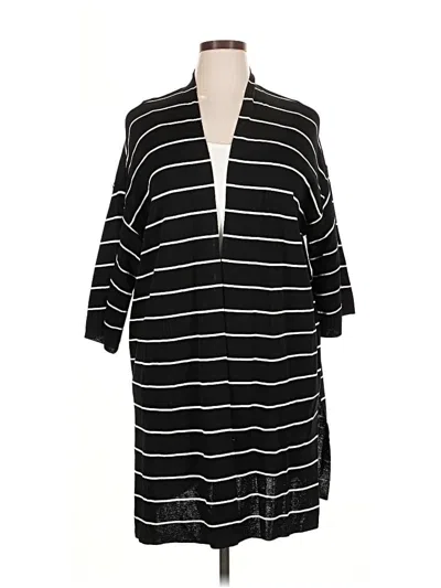 Pre-owned Chico's Cardigan Sweater In Black