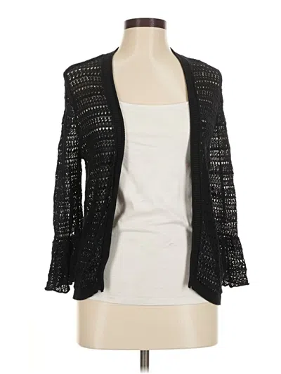 Pre-owned Chico's Cardigan Sweater In Black