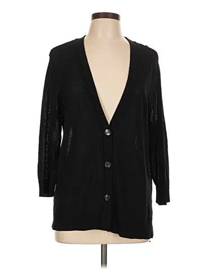 Pre-owned Chico's Cardigan Sweater In Black
