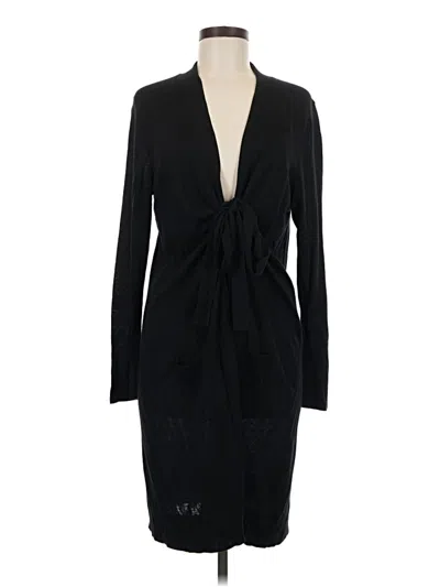 Pre-owned Chico's Cardigan Sweater In Black
