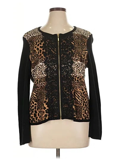 Pre-owned Chico's Cardigan Sweater In Black