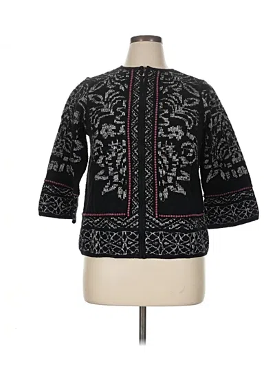 Pre-owned Chico's Cardigan Sweater In Black