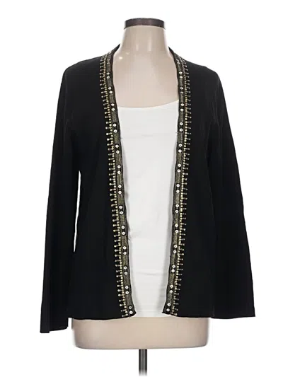 Pre-owned Chico's Cardigan Sweater In Black
