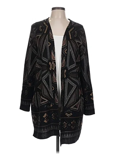 Pre-owned Chico's Cardigan Sweater In Black