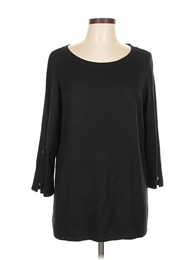 Pre-owned Chico's Cardigan Sweater In Black