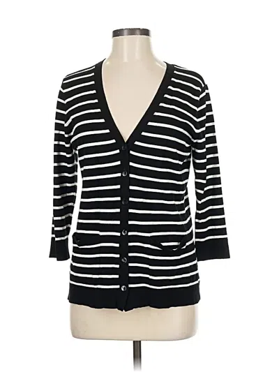 Pre-owned Chico's Cardigan Sweater In Black