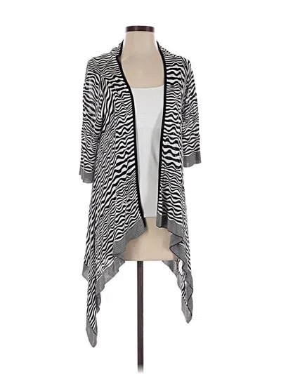 Pre-owned Chico's Cardigan Sweater In Black