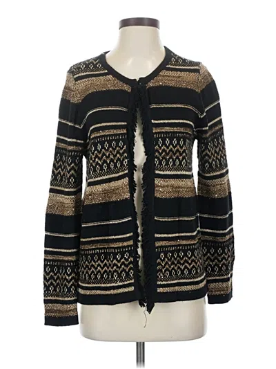 Pre-owned Chico's Cardigan Sweater In Black