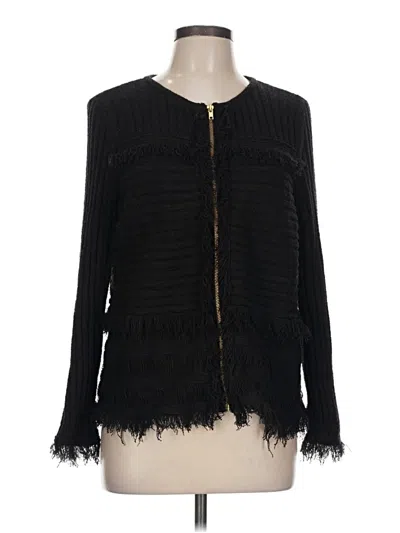 Pre-owned Chico's Cardigan Sweater In Black