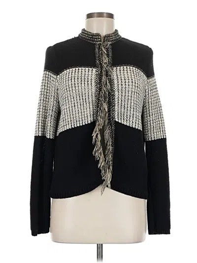 Pre-owned Chico's Cardigan Sweater In Black