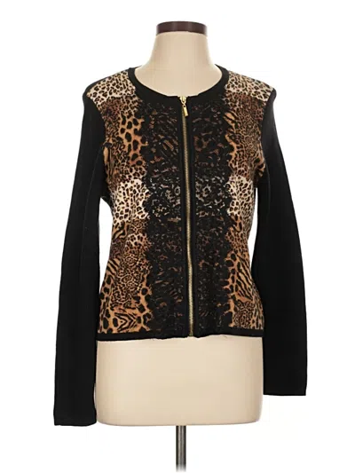 Pre-owned Chico's Cardigan Sweater In Black