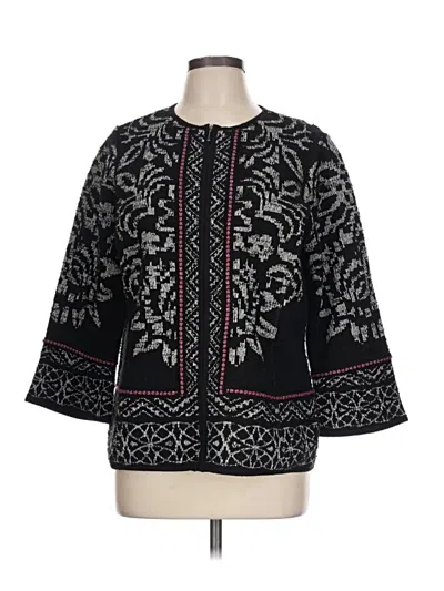 Pre-owned Chico's Cardigan Sweater In Black