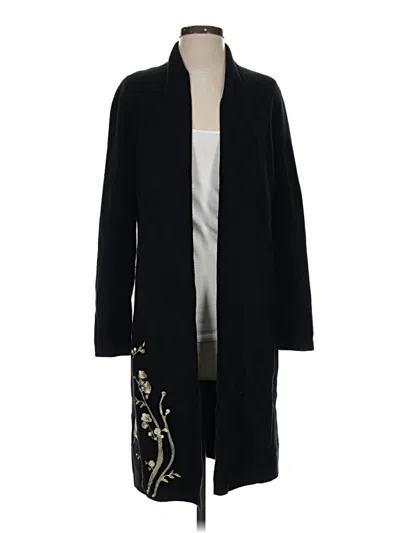 Pre-owned Chico's Cardigan Sweater In Black