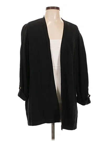 Pre-owned Chico's Cardigan Sweater In Black