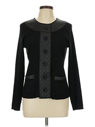 Pre-owned Chico's Cardigan Sweater In Black