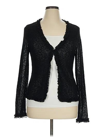 Pre-owned Chico's Cardigan Sweater In Black