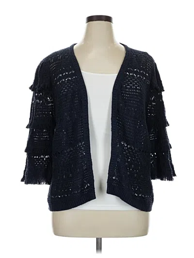 Pre-owned Chico's Cardigan Sweater In Black