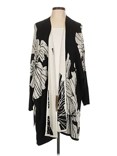 Pre-owned Chico's Cardigan Sweater In Black