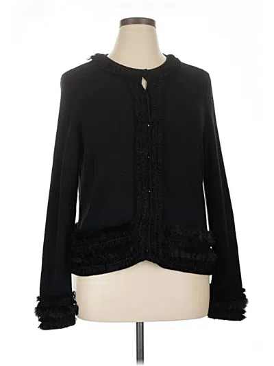 Pre-owned Chico's Cardigan Sweater In Black