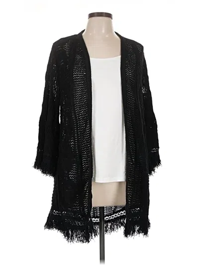 Pre-owned Chico's Cardigan Sweater In Black