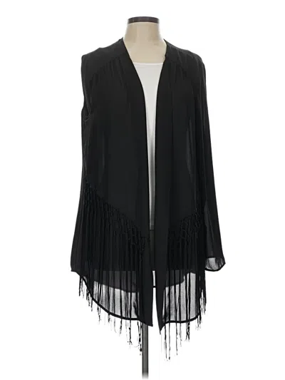 Pre-owned Chico's Cardigan Sweater In Black