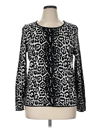 Pre-owned Chico's Cardigan Sweater In Black