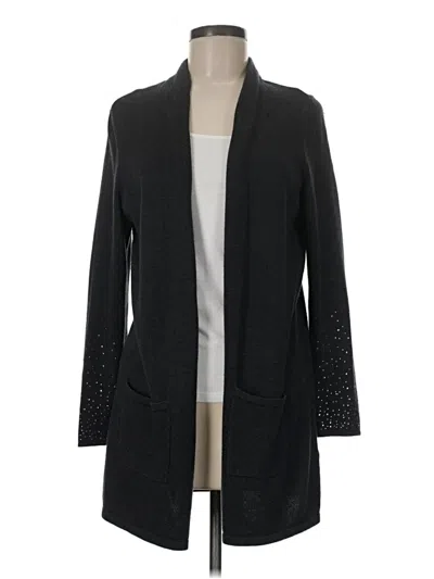 Pre-owned Chico's Cardigan Sweater In Black