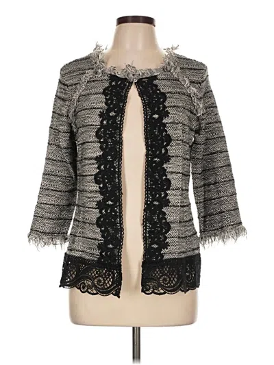 Pre-owned Chico's Cardigan Sweater In Black