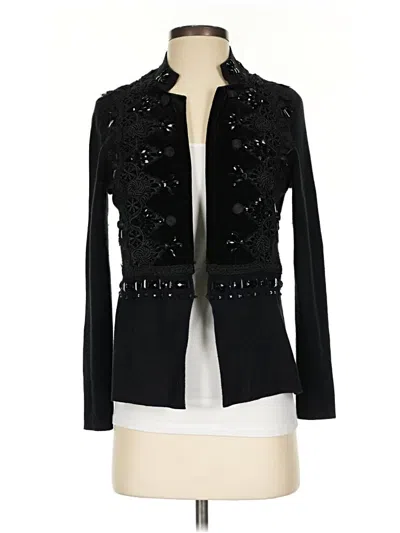 Pre-owned Chico's Cardigan Sweater In Black