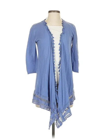 Pre-owned Chico's Cardigan Sweater In Blue