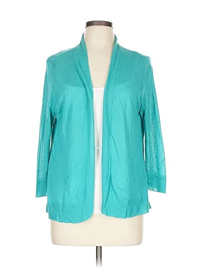 Pre-owned Chico's Cardigan Sweater In Blue