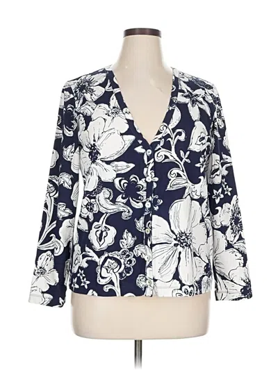 Pre-owned Chico's Cardigan Sweater In Blue