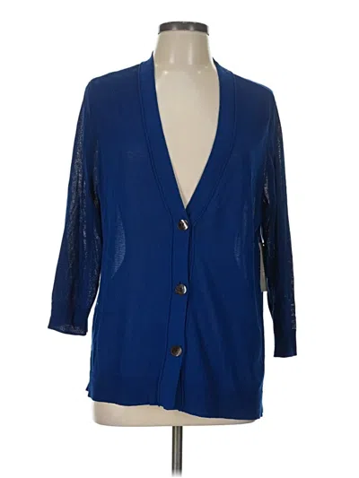 Pre-owned Chico's Cardigan Sweater In Blue