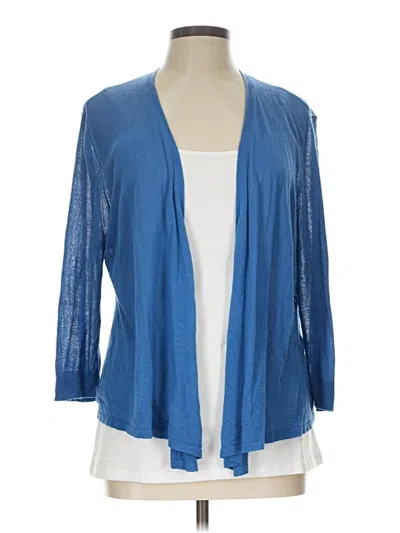 Pre-owned Chico's Cardigan Sweater In Blue