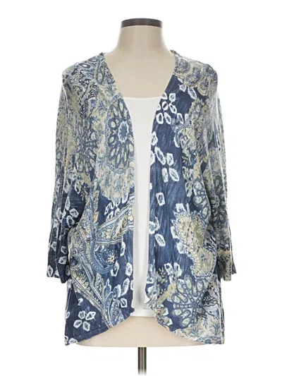 Pre-owned Chico's Cardigan Sweater In Blue