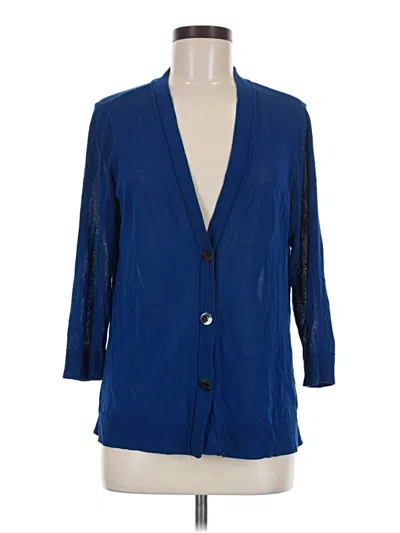 Pre-owned Chico's Cardigan Sweater In Blue