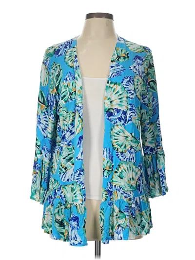 Pre-owned Chico's Cardigan Sweater In Blue