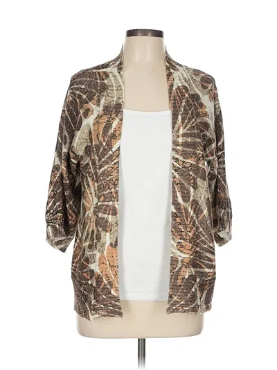 Pre-owned Chico's Cardigan Sweater In Brown