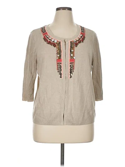 Pre-owned Chico's Cardigan Sweater In Brown