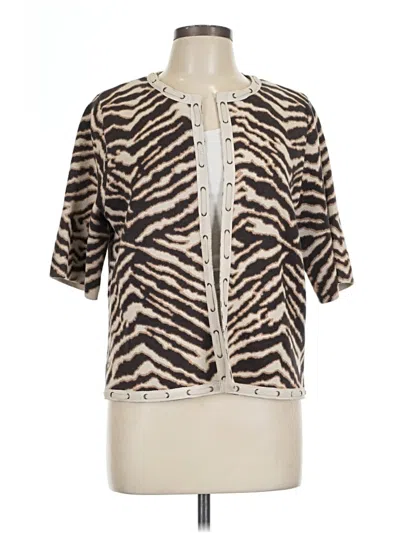 Pre-owned Chico's Cardigan Sweater In Brown