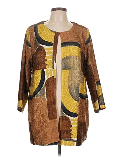Pre-owned Chico's Cardigan Sweater In Brown
