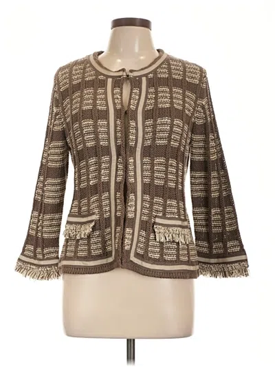 Pre-owned Chico's Cardigan Sweater In Brown