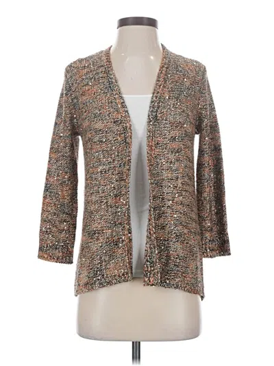 Pre-owned Chico's Cardigan Sweater In Brown